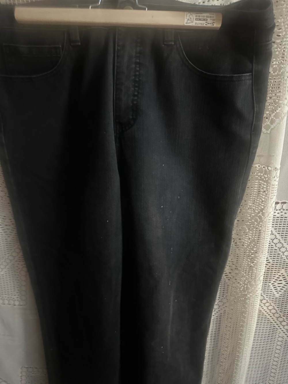 Soft Surroundings Black Straight-Leg Denim Jeans